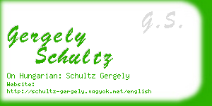 gergely schultz business card